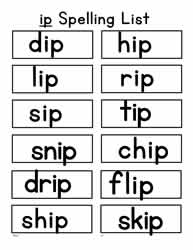 ip Spelling List