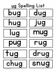 ug Spelling List