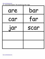 are, far car word study lists