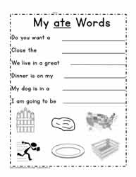 ate Word Sentences