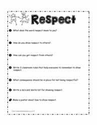 Respect Worksheet