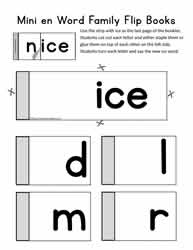 A Mini Flip Book For The Word Family ice