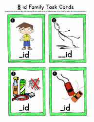 id Word Family Task Cards