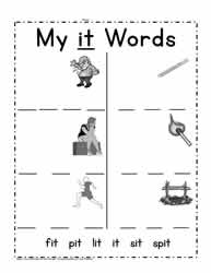 it Word Family Worksheet