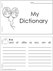 1st Grade Dictionary (26 Letter Booklet)