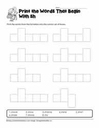 Jumbled Words for sh Digraphs