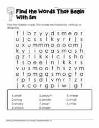 Wordsearch for sm Blends