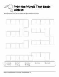 sn Blend Word Shapes