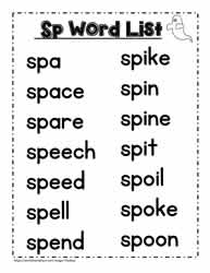 A sp Spelling List