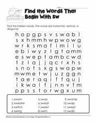 Wordsearch for sw Blends
