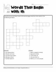 Crossword for th Digraphs