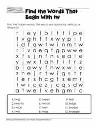 Wordsearch for tw Blends