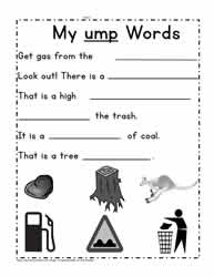 ump Word Family Sentences
