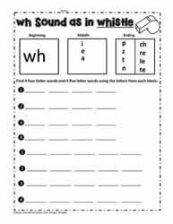 wh Digraph Build Words