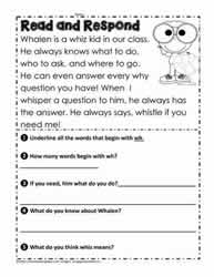 Read and Respond wh Digraphs